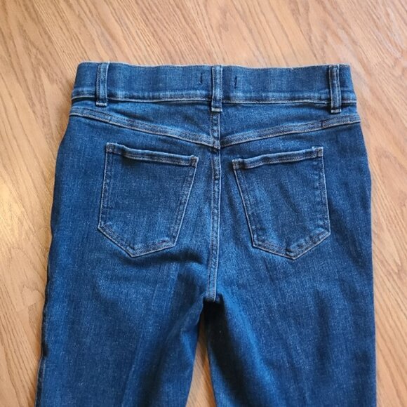NEW NWT! SPANX FLARE JEANS HIGH RISE WAIST STRETCH DENIM AUTHENTIC BLUE sz M - Picture 5 of 6